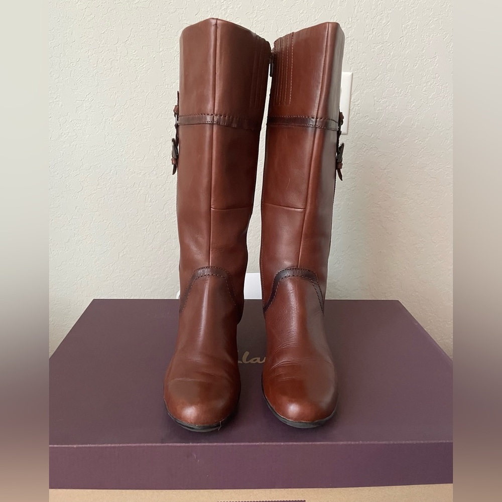 Clark’s Leather Wide Calf Boots | 8 1/2